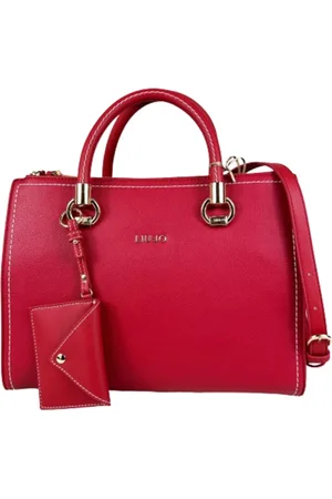 Liu Jo Tassen, Dames, Rood, ONE Size, Leer, Rode Shopper Tas Elegant Veelzijdig