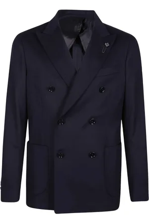 LARDINI Jassen, Heren, Blauw, L, Wol, Special Line Jacket