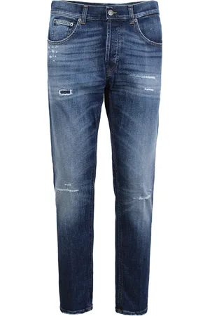 Dondup Jeans, Heren, Blauw, W32, Katoen, Blauwe Jeans met 5-Pocket Design
