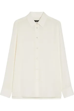 Max Mara Blouses & Shirts, Dames, , 2Xs, Zijden Relaxte Fit Blouse