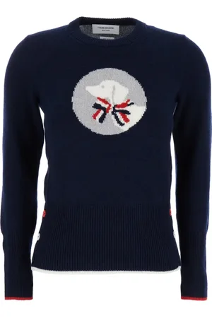 Thom Browne Truien, Dames, Blauw, S, Hector & Bow Trui