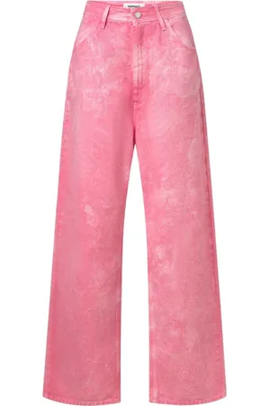 Khrisjoy Broeken, Dames, Roze, W28, Denim, Relaxed fit denim broek
