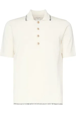 ELEVENTY Tops, Heren, Wit, S, Wol, Polo Shirt
