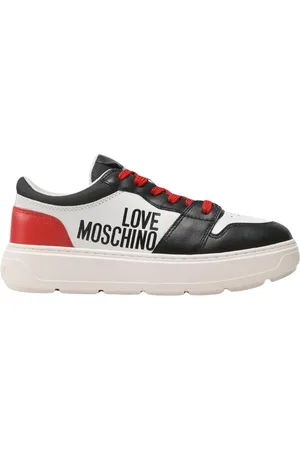 Moschino Schoenen, Dames, Veelkleurig, 37 EU, Leer, Synthetic Leather Sneakers