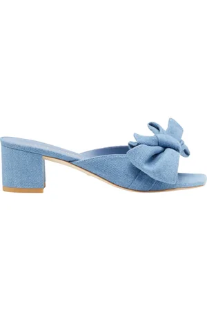 Stuart Weitzman Schoenen, Dames, Blauw, 37 EU, Loveknot 50 Block Slide