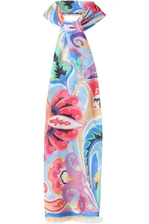 Etro Accessoires, Dames, Veelkleurig, ONE Size, Zijden Sjaal met Ornamentaal Patroon