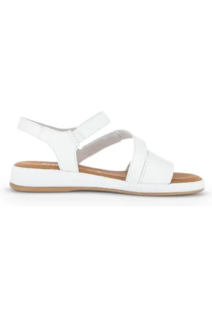 Gabor Schoenen, Dames, Wit, 40 EU, Leer, Witte leren sandaal