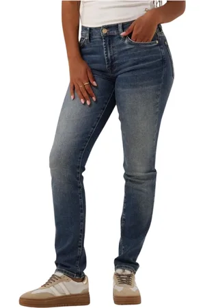 7 for all Mankind Jeans, Dames, Blauw, W29, Roxanne Straight Leg Jeans