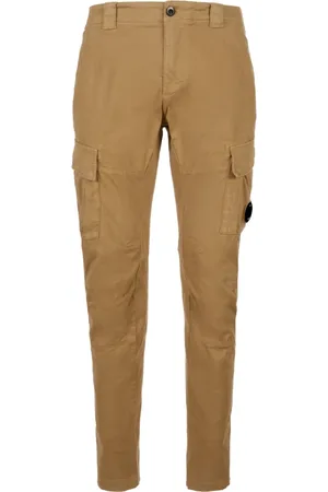 C.P. Company Broeken, Heren, Bruin, M, Katoen, Ergonomische Cargo Broek met Pasvorm