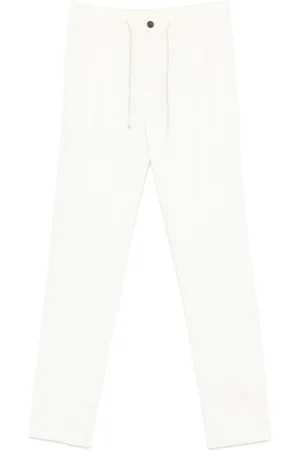 ELEVENTY Broeken, Heren, , W36, Katoen, Slim-Fit Zandkleurige Broek