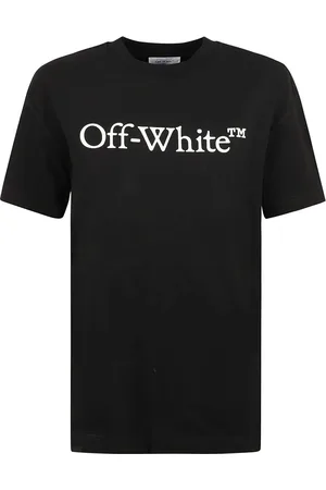 OFF-WHITE Tops, Dames, Zwart, S, Logo Bookish Regular Tee