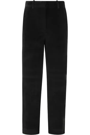 Circolo Broeken, Dames, Zwart, M, Katoen, Velours Carrot Broek