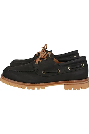 ELEVENTY Schoenen, Heren, Zwart, 44 EU, Leer, Bootschoenen van nubuckleer