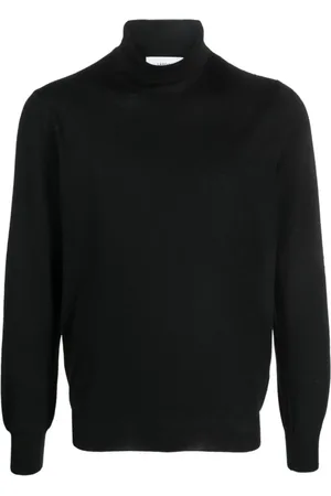 LARDINI Truien, Heren, Zwart, 2Xl, Wol, Turtle-Neck Sweater