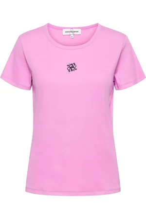 &Co Woman Tops, Dames, Roze, 2Xl, Katoen, Basic T-shirt met korte mouwen