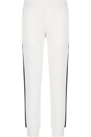 Emporio Armani Broeken, Heren, Wit, L, Katoen, Witte Joggingbroek met Logo Detail