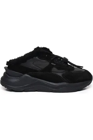 D.A.T.E. Schoenen, Dames, Zwart, 39 EU, Suède, Sneakers Sabot