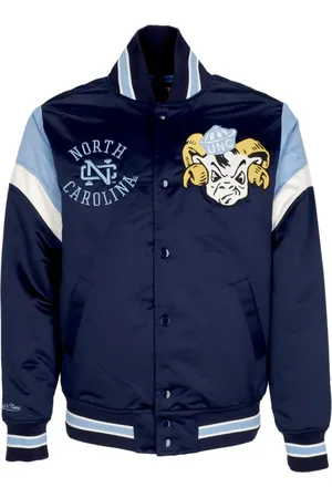Mitchell & Ness Jassen, Heren, Blauw, L, Polyester, Ncaa Heavyweight Bomber Jacket Lichtblauw