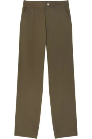 Maison Kitsuné Broeken, Heren, Bruin, 4Xs, Katoen, Casual Katoen Gabardine Regular Fit Broek