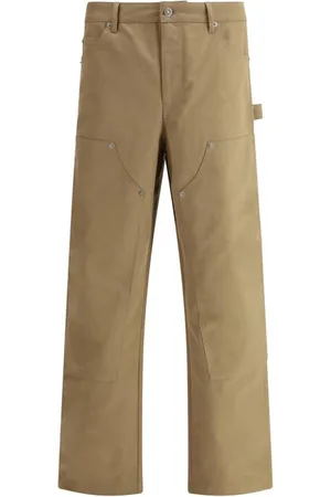 Golden Goose Broeken, Heren, Bruin, L, Katoen, Textured High Waist Journey Broek