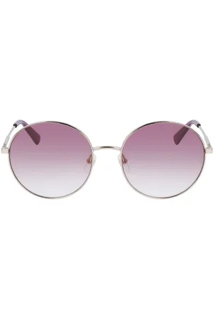 Longchamp Accessoires, Dames, Geel, ONE Size, Gradient Roze Zonnebril