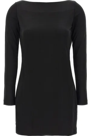 Dsquared2 Kleedjes, Dames, Zwart, S, Pearl Detail Lange Mouw Jurk