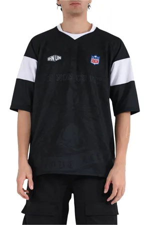 Ih Nom Uh Nit Tops, Heren, Zwart, S, Polyester, Madonna Print V-Hals Technische T-Shirt