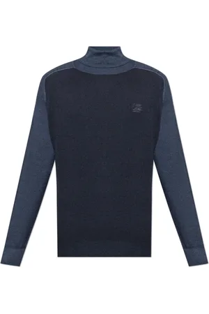 Etro Truien, Heren, Blauw, L, Wol, Pegaso wollen coltrui
