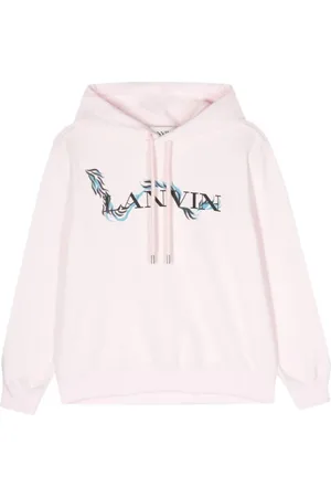 Lanvin Sweatshirts & Hoodies, Dames, Roze, M, Katoen, Klassieke Hoodie met Print