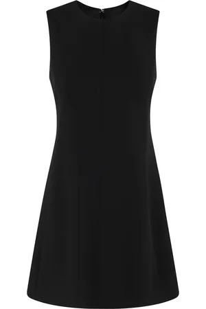 THEORY Kleedjes, Dames, Zwart, S, Polyester, Zwarte Flare Jurk met Ritssluiting