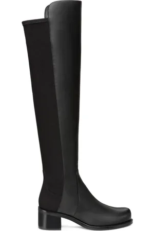 Stuart Weitzman Schoenen, Dames, Zwart, 38 EU, Leer, Bold Over-the-Knee Laars