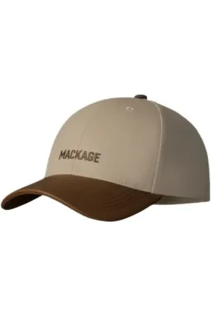 Mackage Accessoires, unisex, Bruin, ONE Size, Katoen, Katoenen Canvas Pet met Leren Klep