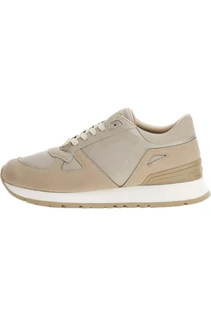 Guess Schoenen, Heren, , 43 EU, Stoffen Sneakers met Logo aan de Zijkant