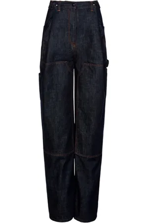 MAGDA BUTRYM Jeans, Dames, Blauw, S, Katoen, Loose Fit Jeans
