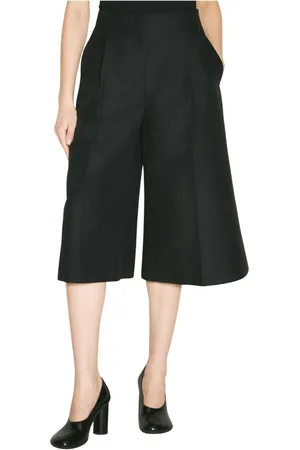 Marni Korte broeken, Dames, Zwart, S, Katoen, Cotton Cady Cropped Ballon Broek