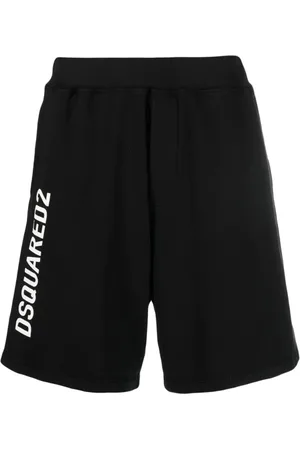 Dsquared2 Korte broeken, Heren, Zwart, M, Katoen, Cotton Casual Shorts