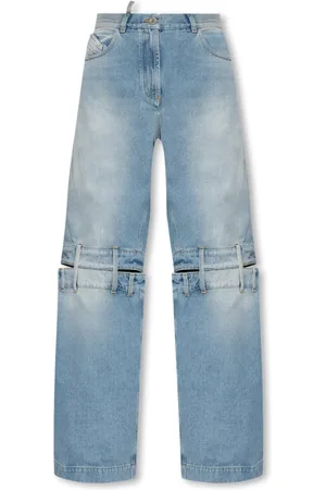 The Attico Jeans, Dames, Blauw, W26, Jeans met Splitpijpen
