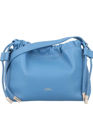 A.P.C. Tassen, Dames, Blauw, ONE Size, Polyester, Blauwe Trekkoord Handtas