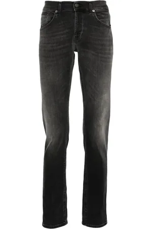 Dondup Jeans, Heren, Zwart, W30, Katoen, George Five-Pocket Skinny Fit Jeans