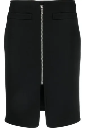 Courrèges Rokken, Dames, Zwart, M, Wol, Zwarte wollen lange rok