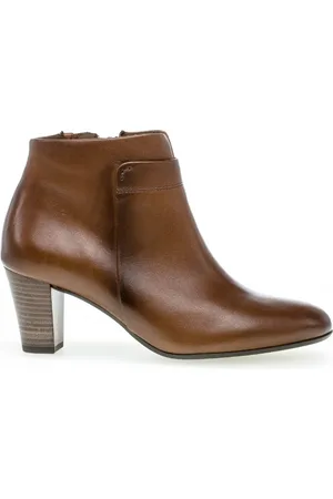Gabor Schoenen, Dames, Bruin, 39 EU, Leer, Gladleren Enkellaarsjes