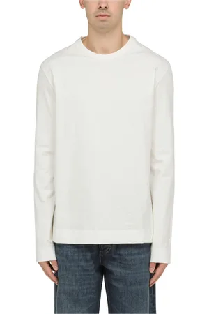 Jil Sander Tops, Heren, Wit, L, Lange mouwen ronde hals T-shirt