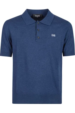 Dsquared2 Tops, Heren, Blauw, XL, Casual Polo Shirt