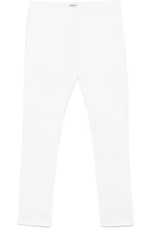 Dondup Broeken, Heren, Wit, W36, Witte Broek met Drukknoopsluiting