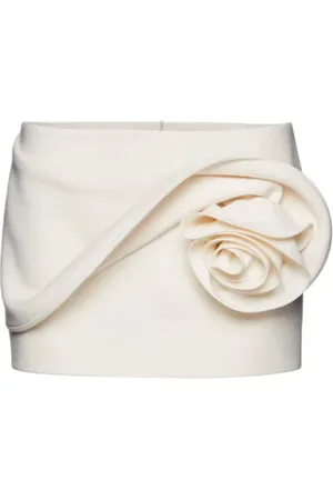 MAGDA BUTRYM Rokken, Dames, Wit, S, Polyester, Floral 3D Mini Rok