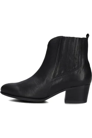 Gabor Schoenen, Dames, Zwart, 36 EU, Leer, Elegante Zwarte Enkellaarsjes