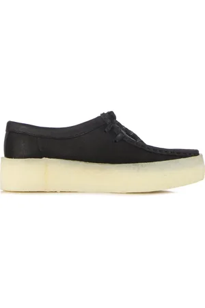 Clarks Schoenen, Dames, Zwart, 40 EU, Wallabee Cup Veterschoen Mocassin