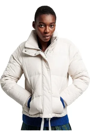 GANT Jassen, Dames, Wit, S, Geprinte Oversized Donsjas