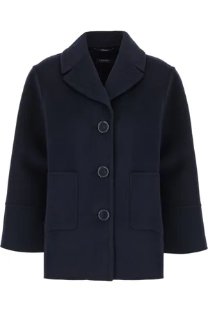 Max Mara Jassen, Dames, Blauw, L, Blazer Jasje
