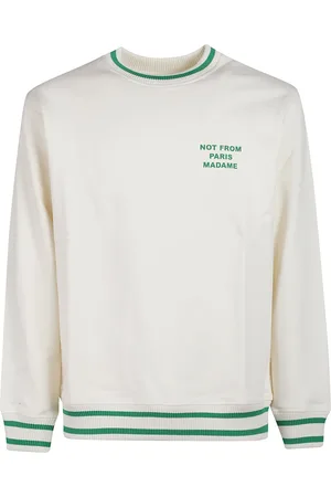 Drôle de Monsieur Sweatshirts & Hoodies, Heren, Wit, L, Katoen, Le Sweatshirt Slogan Sport